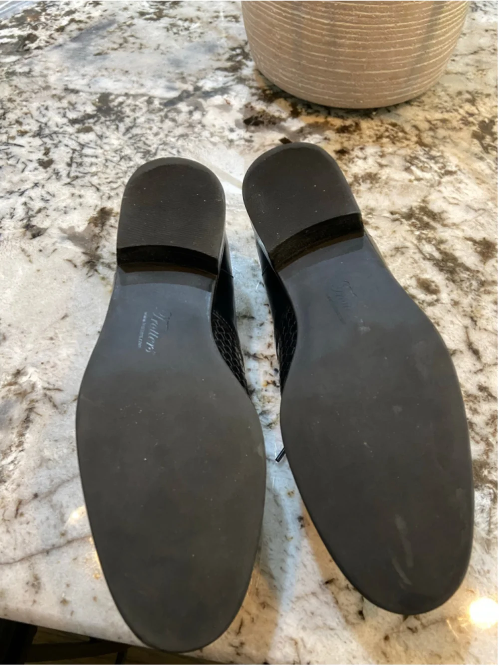 Trotters loafers, leather upper made in Brazil, size 6N